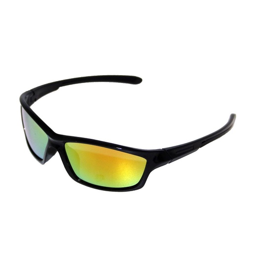 Børne Solbrille sport sort med guld coated glas