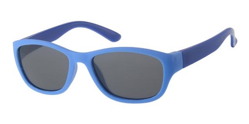Børne Solbrille mat lyseblå, med mat mørke blå stænger