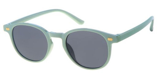 Børne Solbrille Lys grøn med guld dekoration og sorte glas