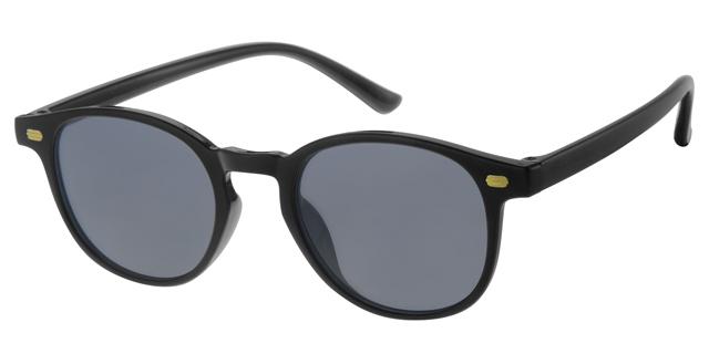 Børne Solbrille sort med guld dekoration og sorte glas