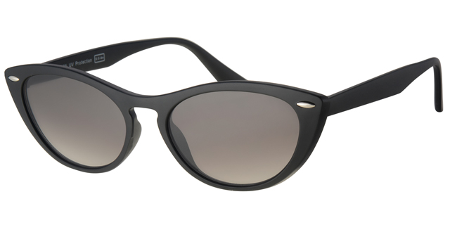 Solbrille Dame brille mat sort stel med grønne glas