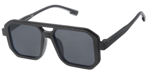 [505207-22012] Børne Solbrille Blank Sort med sorte glas