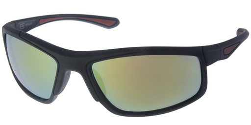 [404402-70173] Sportsbrille mat sort guld spejlglas