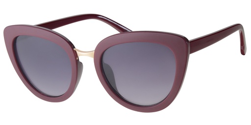 [404443-60771] Solbrille dame bordeaux stel med sorte glas